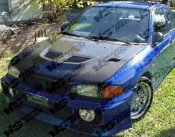 Mitsubishi Mirage 4DR VIS Racing EVO-5 Black Carbon Fiber Hood - 93MTMIR4DEV-010C