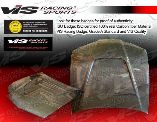 Honda Prelude VIS Racing JS Black Carbon Fiber Hood - 92HDPRE2DJS-010C