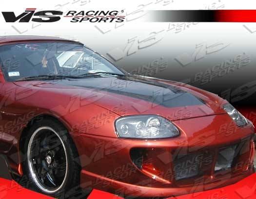 Toyota Supra VIS Racing Invader Black Carbon Fiber Hood - 93TYSUP2DVS-010C