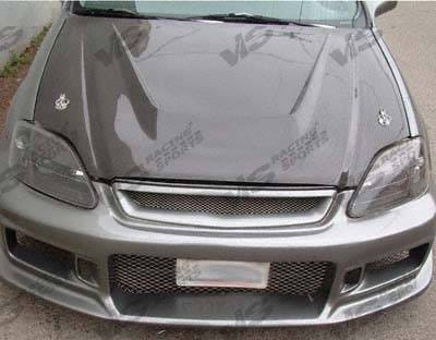 Volkswagen Golf VIS Racing Invader Black Carbon Fiber Hood - 93VWGOF2DVS-010C