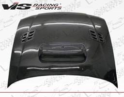 Subaru Impreza VIS Racing STI Carbon Fiber Hood with Scoop - 93SBIMP4DSTI-010C