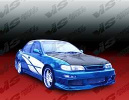 Toyota Corolla VIS Racing Invader Black Carbon Fiber Hood - 93TYCOR4DVS-010C
