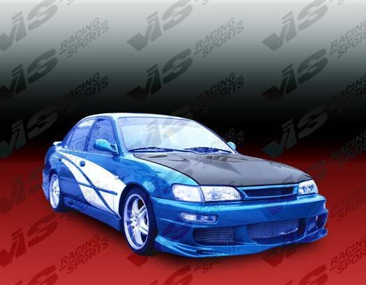Toyota Corolla VIS Racing Invader Black Carbon Fiber Hood - 93TYCOR4DVS-010C
