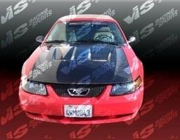 Ford Mustang VIS Racing Heat Extractor Black Carbon Fiber Hood - 94FDMUS2DGT-010C