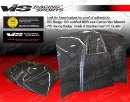 Chevrolet S10 VIS Racing Ram Air Black Carbon Fiber Hood - 94CHS102DRAM-010C