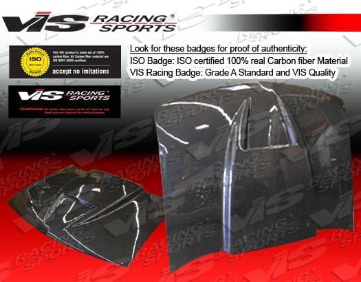 Chevrolet S10 VIS Racing Ram Air Black Carbon Fiber Hood - 94CHS102DRAM-010C