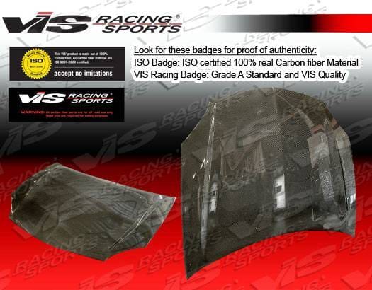 Chrysler Sebring 2DR VIS Racing OEM Black Carbon Fiber Hood - 95CYSEB2DOE-010C