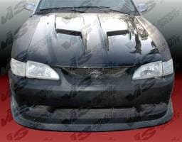 Ford Mustang VIS Racing Stalker-2 Black Carbon Fiber Hood - 94FDMUS2DSTK2-010C