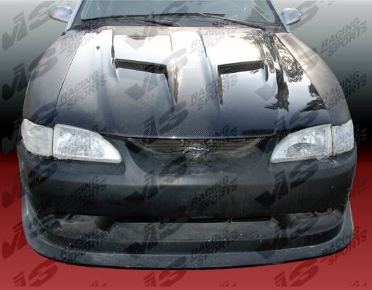 Ford Mustang VIS Racing Stalker-2 Black Carbon Fiber Hood - 94FDMUS2DSTK2-010C