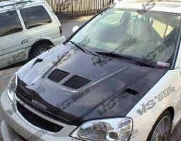 Honda Accord VIS Racing EVO Black Carbon Fiber Hood - 94HDACC2DEV-010C