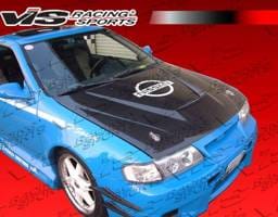 Nissan 200SX VIS Racing Invader Black Carbon Fiber Hood - 95NS2002DVS-010C