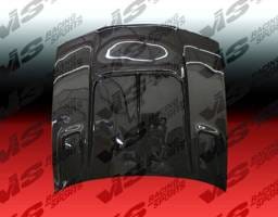 Nissan 240SX VIS Racing Drift-2 Black Carbon Fiber Hood - 95NS2402DDFT2-010C