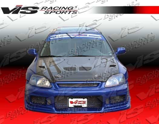 Honda Civic 2DR VIS Racing EVO Black Carbon Fiber Hood - 96HDCVC2DEV-010C