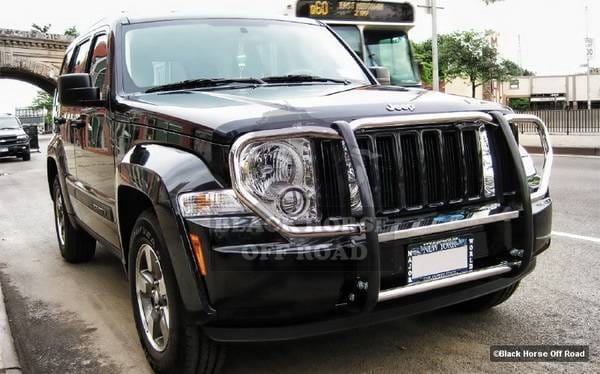 Jeep Liberty Black Horse Push Bar Guard