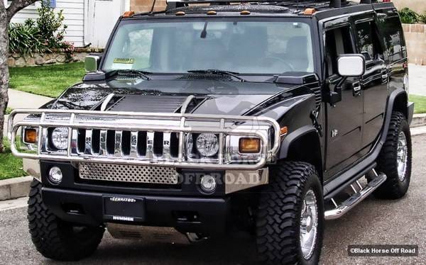 Hummer H2 Black Horse Push Bar Guard