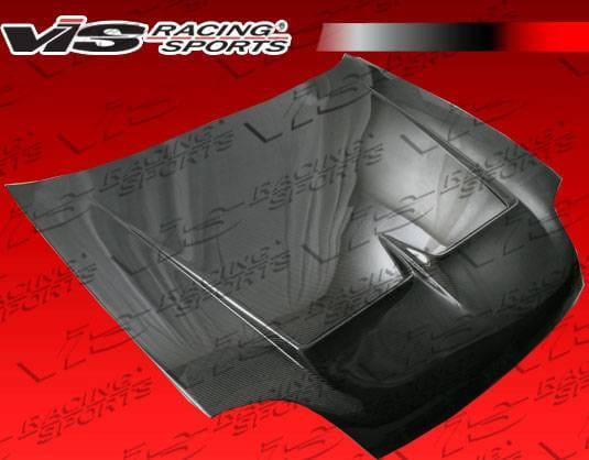 Honda Prelude VIS Racing Monster-3 Black Carbon Fiber Hood - 97HDPRE2DMON3-010C