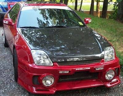 Honda Prelude VIS Racing OEM Black Carbon Fiber Hood - 97HDPRE2DOE-010C