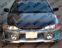 Mitsubishi Mirage 2DR VIS Racing OEM Black Carbon Fiber Hood - 97MTMIR2DOE-010C