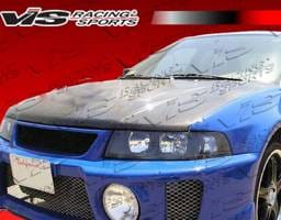 Mitsubishi Mirage 4DR VIS Racing OEM Black Carbon Fiber Hood - 97MTMIR4DOE-010C