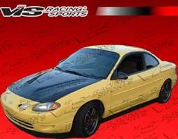 Ford ZX2 VIS Racing Invader Black Carbon Fiber Hood - 98FDZX22DVS-010C