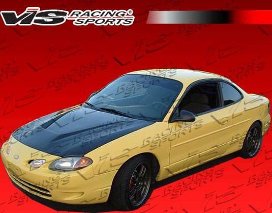 Ford ZX2 VIS Racing Invader Black Carbon Fiber Hood - 98FDZX22DVS-010C