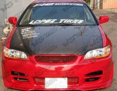 Honda Accord 2DR VIS Racing OEM Black Carbon Fiber Hood - 98HDACC2DOE-010C