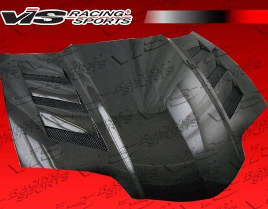 Pontiac Firebird VIS Racing AMS Black Carbon Fiber Hood - 98PTFIR2DAMS-010C