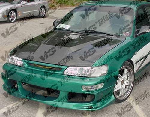 Toyota Corolla VIS Racing Invader Black Carbon Fiber Hood - 98TYCOR4DVS-010C