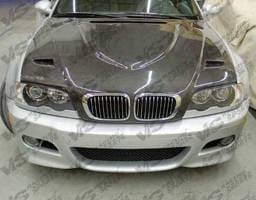 BMW 3 Series 4DR VIS Racing Euro R Black Carbon Fiber Hood - 99BME464DEUR-010C