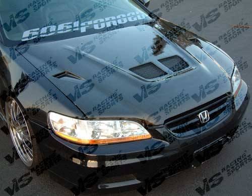 Honda Accord 4DR VIS Racing EVO Black Carbon Fiber Hood - 98HDACC4DEV-010C