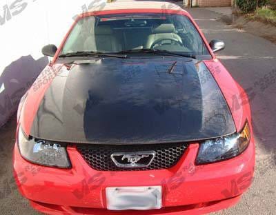Ford Mustang VIS Racing OEM Black Carbon Fiber Hood - 99FDMUS2DOE-010C