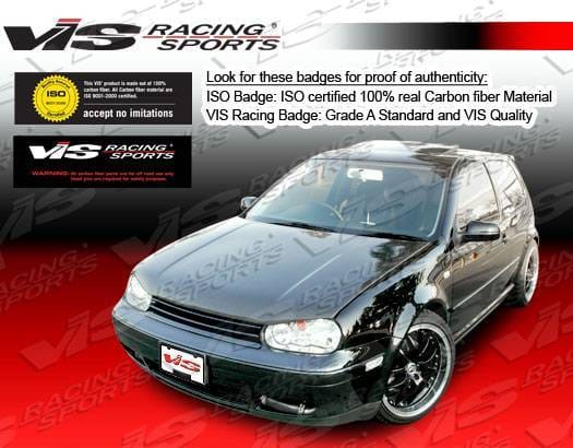 Volkswagen Jetta VIS Racing Boser Black Carbon Fiber Hood - 99VWJET4DBOS-010C
