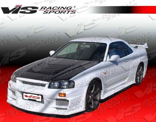 Nissan Skyline VIS Racing Techno-R Carbon Fiber Hood - 99NSR342DGRTNR-010C