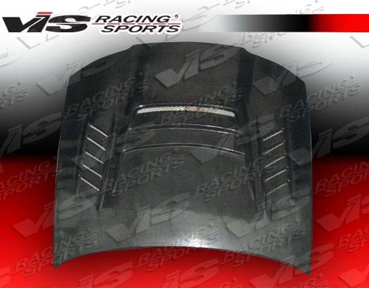 Nissan Silvia VIS Racing Cyber Black Carbon Fiber Hood - 99NSS152DCY-010C