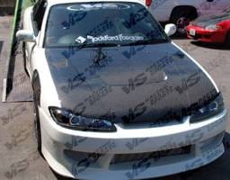 Nissan Silvia VIS Racing JS Black Carbon Fiber Hood - 99NSS152DJS-010C