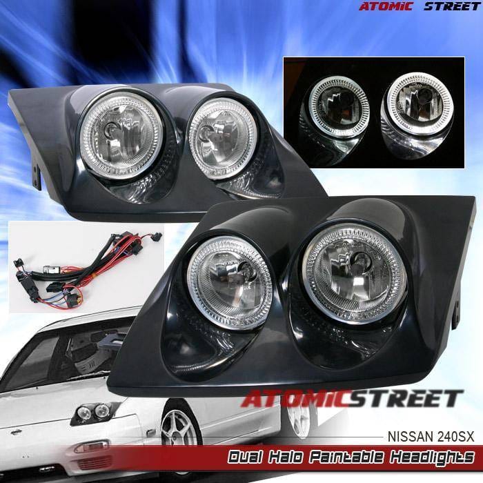 Black Dual Halo Headlights