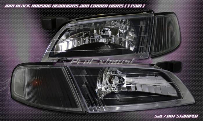 Euro Black Clear Headlights