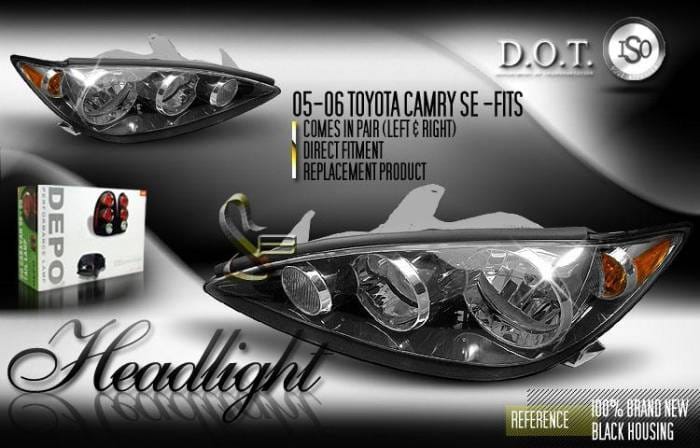 Black Housing Headlights