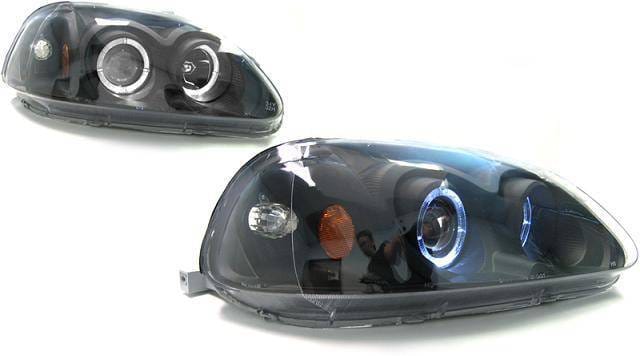 Black Housing Blue Projector Headlights