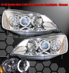 Crome Blue Halo Pro Headlights