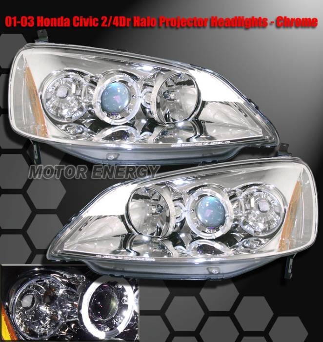 Crome Blue Halo Pro Headlights