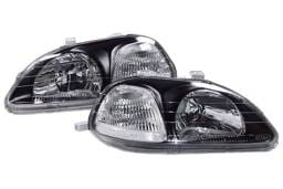 Black Housing Euro Clear Headlights