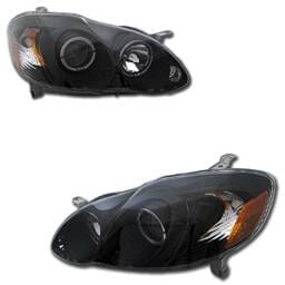 JDM Black Housing Clear Lens Pro Headlights