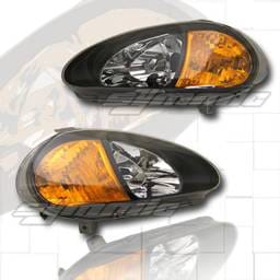 Crystal JDM Black Headlights