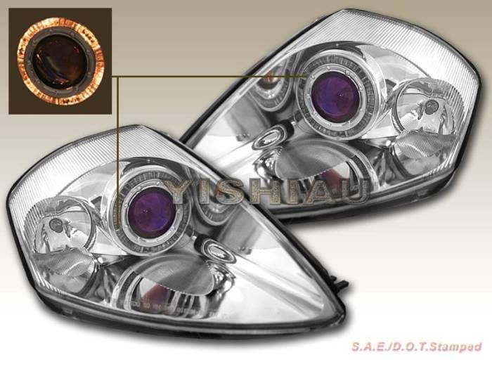 Chrome Blue Halo Pro Headlights
