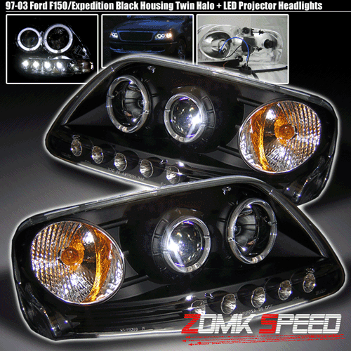 Black Twin Halo Pro Headlights