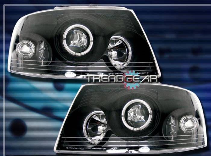 Black Dual Halo Headlights