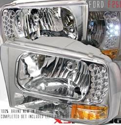Chrome Clear LED Headlights