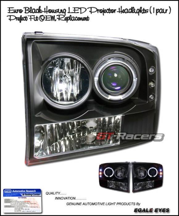 Euro Black Halo Pro Headlights