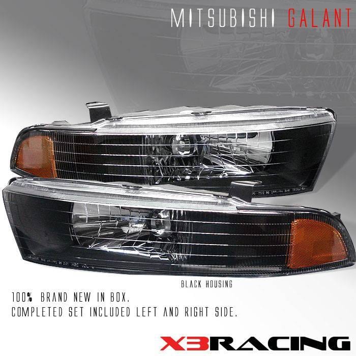 JDM Black Crystal Headlights